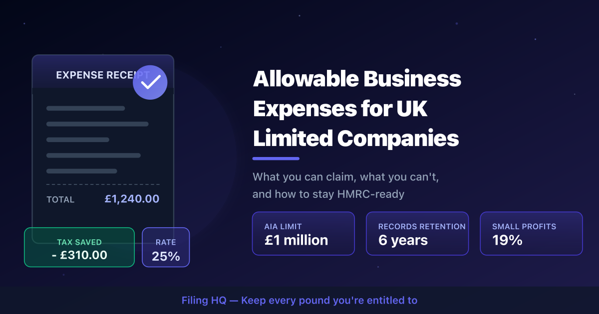 Allowable Business Expenses for UK Limited Companies: What You Can and Can't Claim