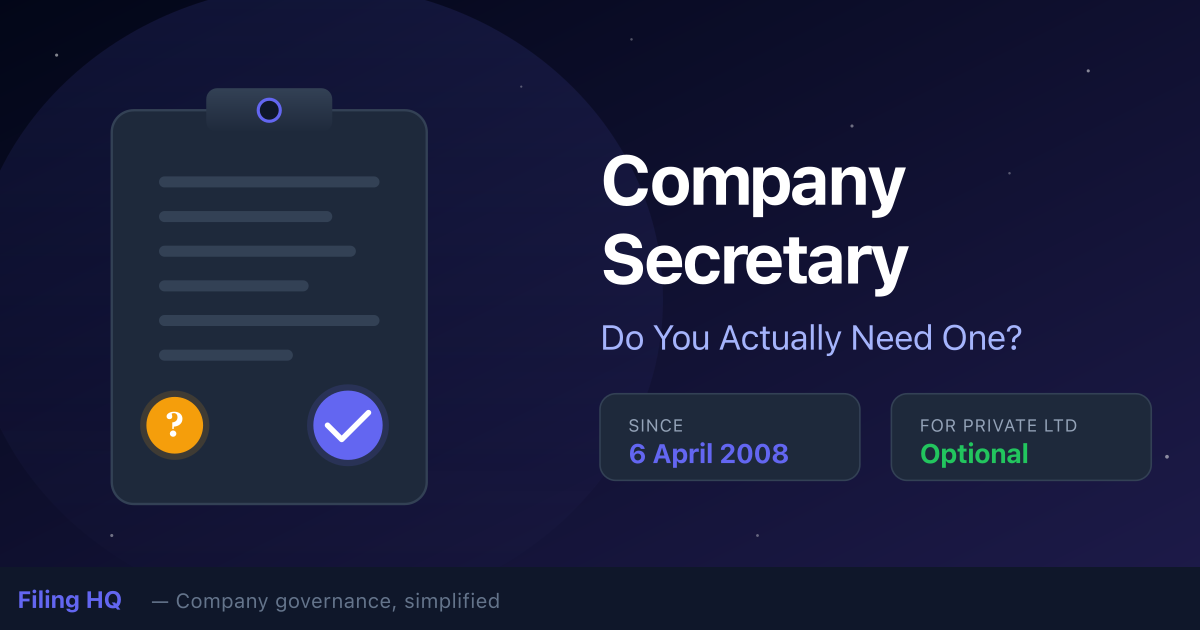 Do UK limited companies need a company secretary? Roles, rules, and the 2026 reality