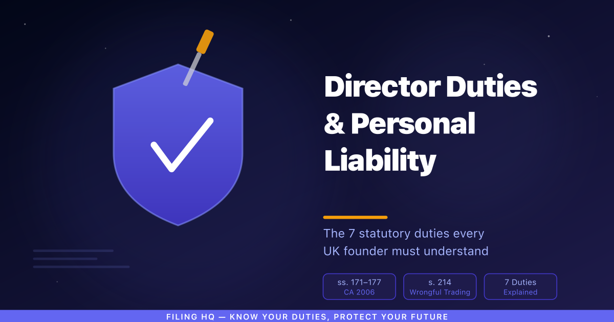 Director duties and personal liability in a UK limited company: what every founder must know