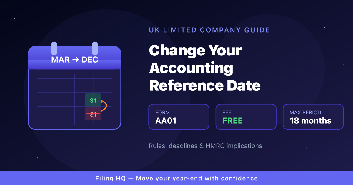 How to change your accounting reference date: a UK limited company guide for 2026