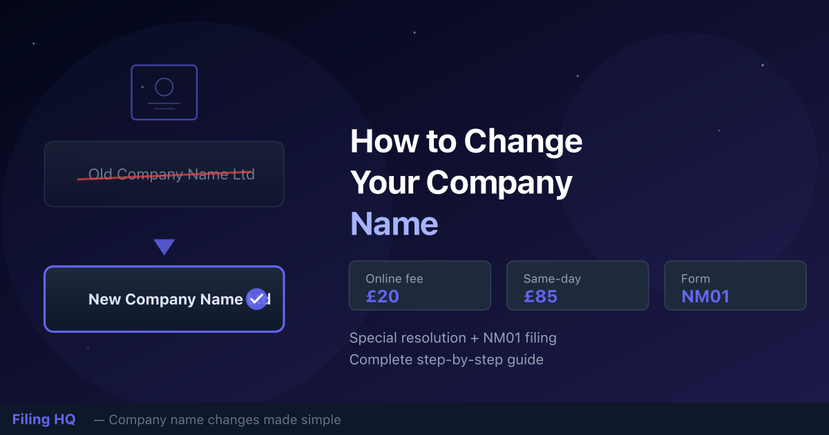 How to Change Your Company Name: A Step-by-Step Guide for UK Limited Companies