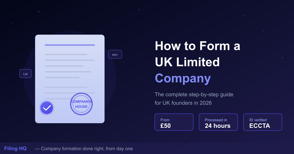 How to form a UK limited company in 2026: the complete step-by-step guide